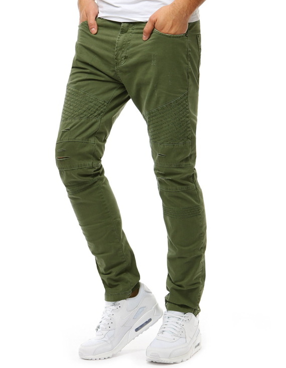 Spodnie jeansowe męskie zielone UX1894