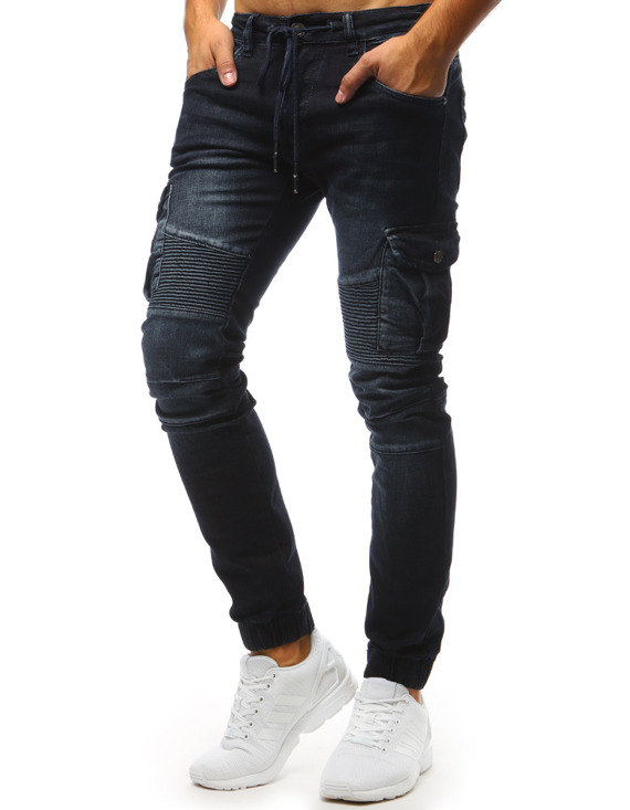 Spodnie joggery jeansowe męskie granatowe Dstreet UX1453