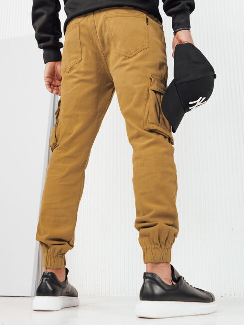 Spodnie męskie bojówki beżowe Dstreet UX4177