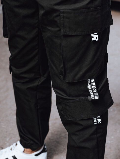 Spodnie męskie bojówki czarne Dstreet UX4209