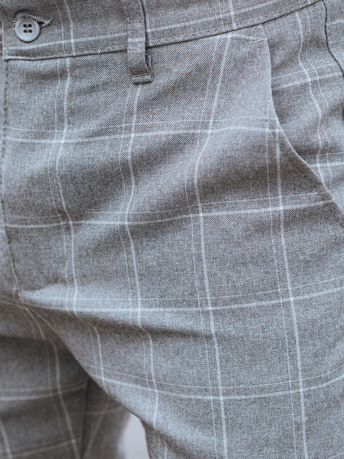 Spodnie męskie casual jasnoszare Dstreet UX4386