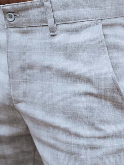 Spodnie męskie casual jasnoszare Dstreet UX4398