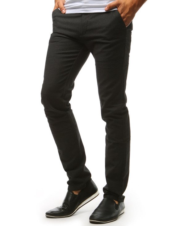 Spodnie męskie chinos czarne Dstreet (ux1447)