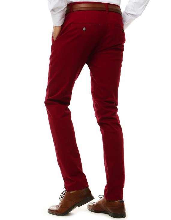 Spodnie męskie chinos czerwone Dstreet UX2585