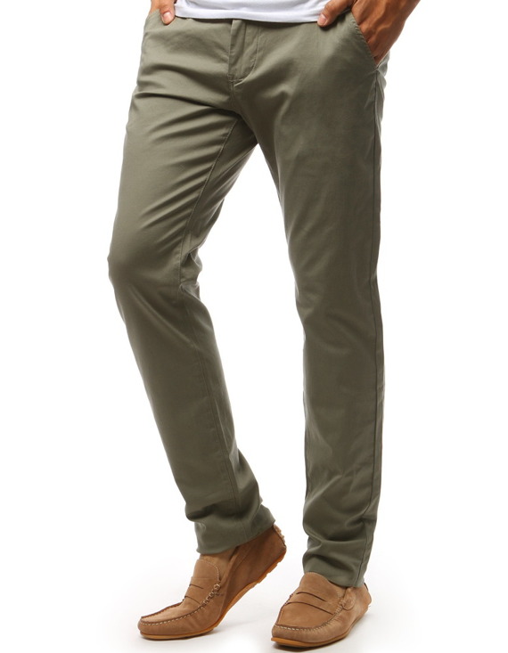 Spodnie męskie chinos khaki Dstreet UX1436