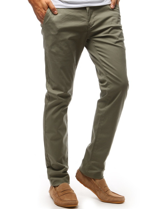 Spodnie męskie chinos khaki Dstreet UX1436