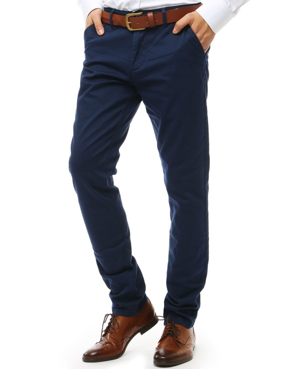 Spodnie męskie chinos niebieskie Dstreet UX1835