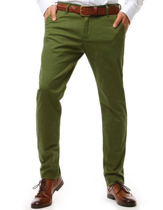 Spodnie męskie chinos zielone Dstreet UX1906