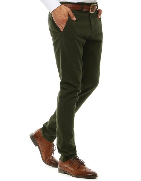 Spodnie męskie chinos zielone Dstreet UX2584