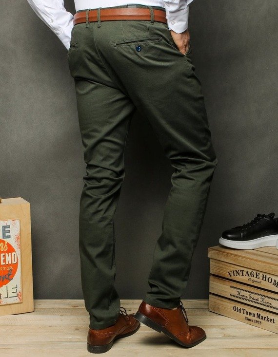 Spodnie męskie chinosy khaki Dstreet UX2392