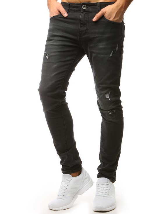 Spodnie męskie denim look czarne Dstreet UX1557