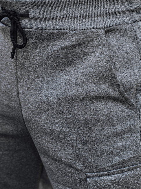 Spodnie męskie dresowe bojówki jasnoszare Dstreet UX4374