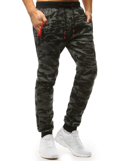 Spodnie męskie dresowe camo antracytowe Dstreet UX3533