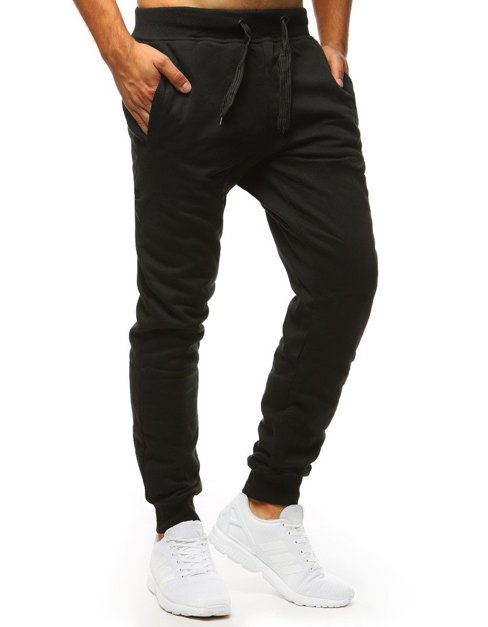 Spodnie męskie dresowe czarne Dstreet UX2395