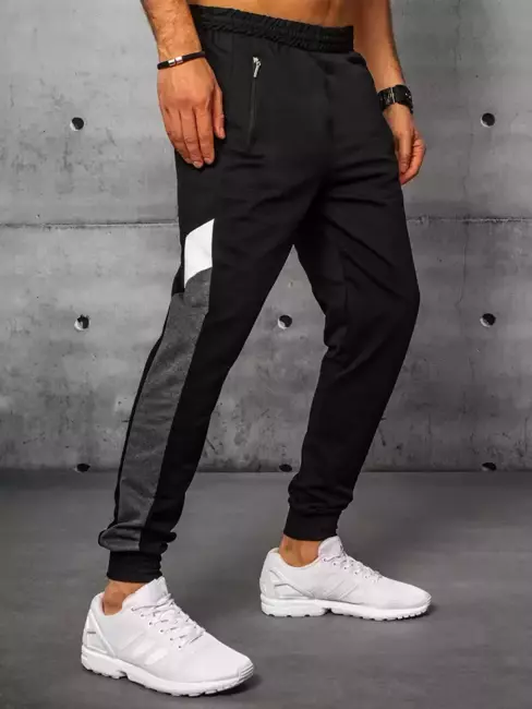 Spodnie męskie dresowe czarne Dstreet UX3201