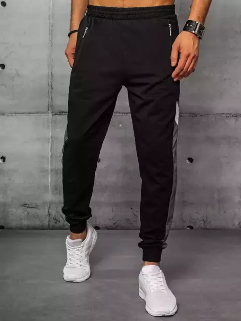 Spodnie męskie dresowe czarne Dstreet UX3201