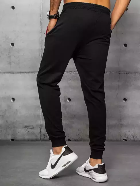 Spodnie męskie dresowe czarne Dstreet UX3205