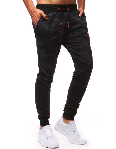 Spodnie męskie dresowe czarne Dstreet UX3526