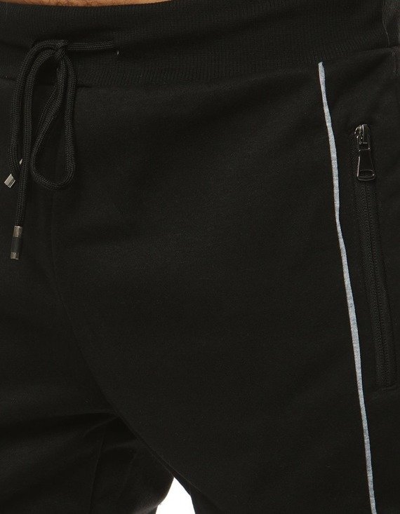 Spodnie męskie dresowe czarne UX2159
