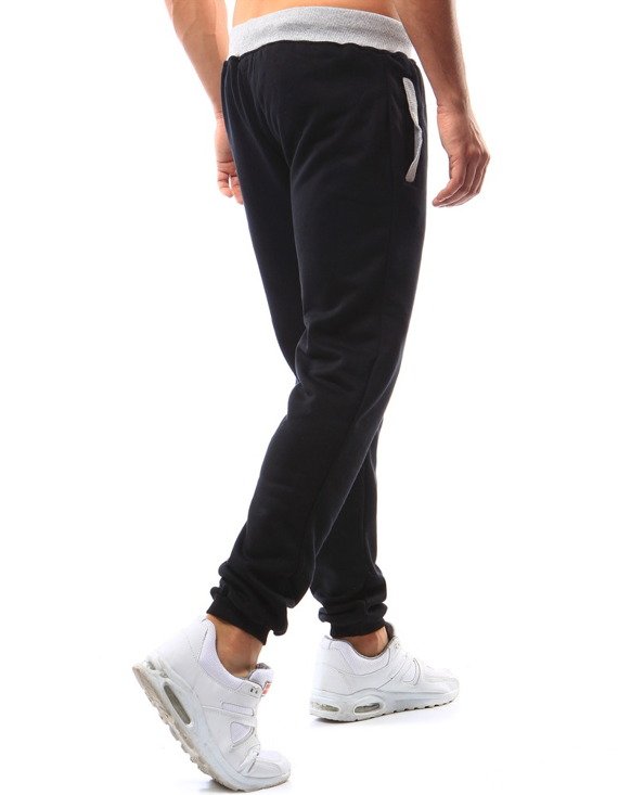 Spodnie męskie dresowe czarne (ux0955)
