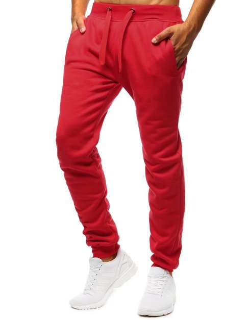 Spodnie męskie dresowe czerwone Dstreet UX2708