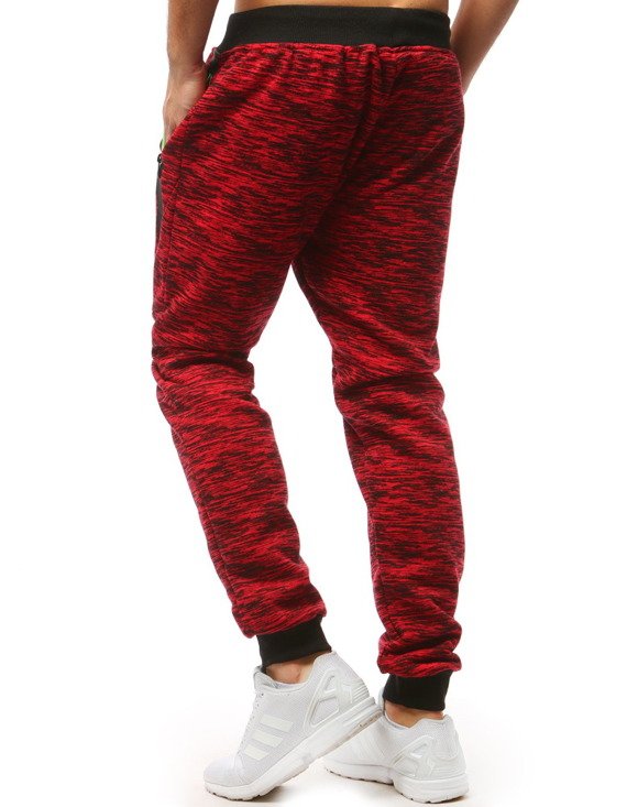 Spodnie męskie dresowe czerwone UX1632