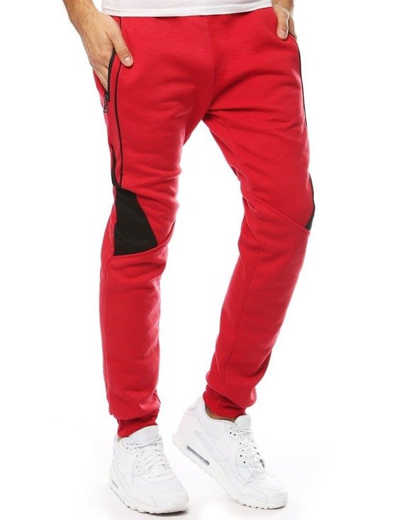 Spodnie męskie dresowe czerwone UX2160