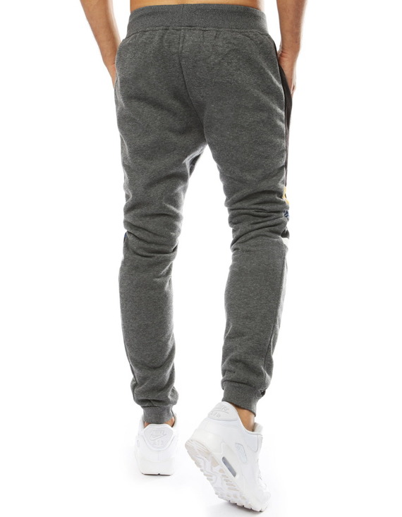 Spodnie męskie dresowe joggery antracytowe Dstreet UX2118