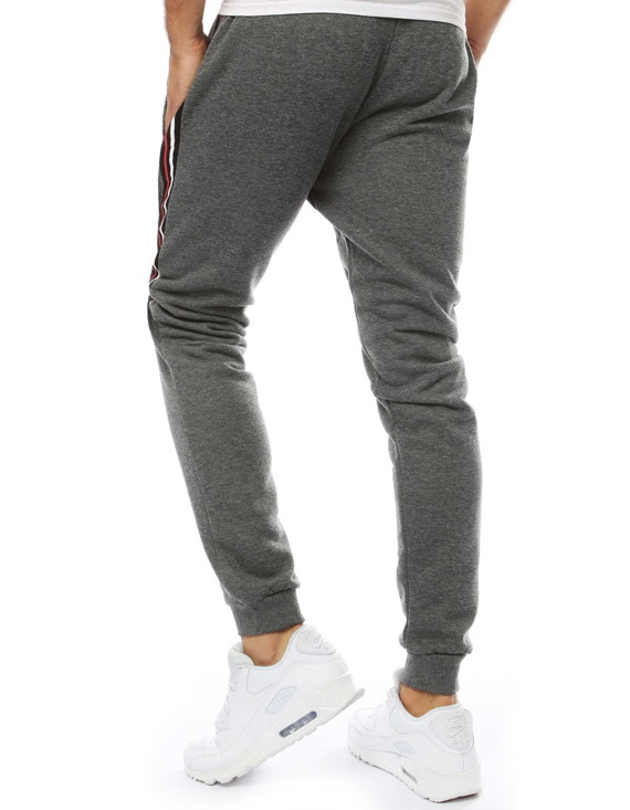 Spodnie męskie dresowe joggery antracytowe Dstreet UX2129