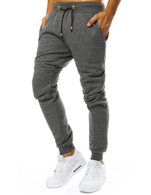 Spodnie męskie dresowe joggery antracytowe Dstreet UX3410