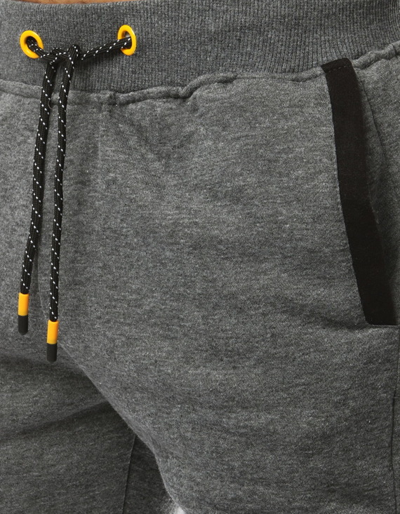 Spodnie męskie dresowe joggery antracytowe UX2106