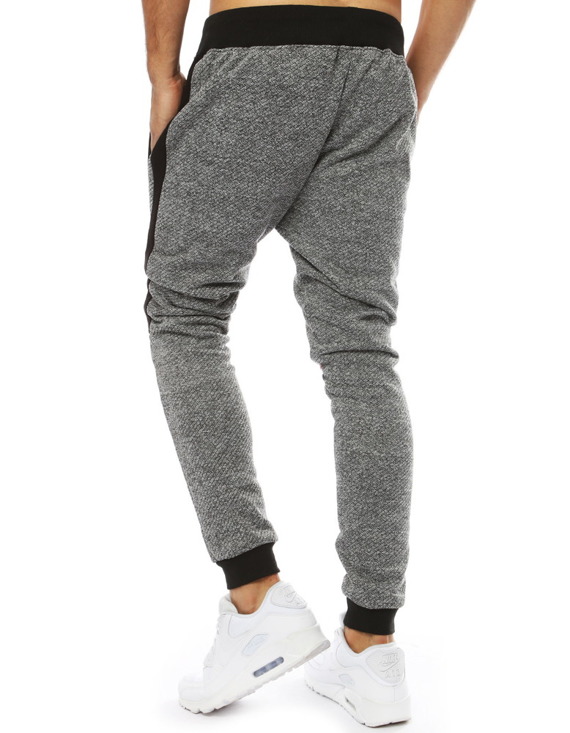 Spodnie męskie dresowe joggery antracytowe UX2111