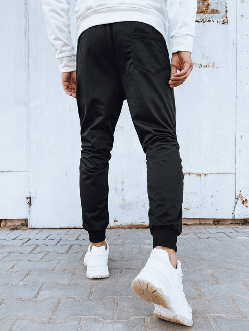 Spodnie męskie dresowe joggery czarne Dstreet UX4119