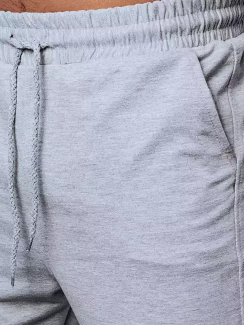 Spodnie męskie dresowe joggery jasnoszare Dstreet UX3710
