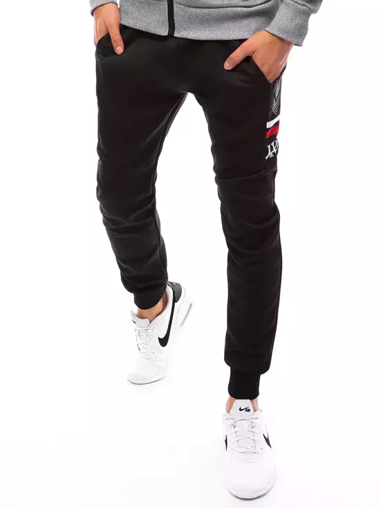 Spodnie męskie dresowe joggery szare Dstreet UX3505