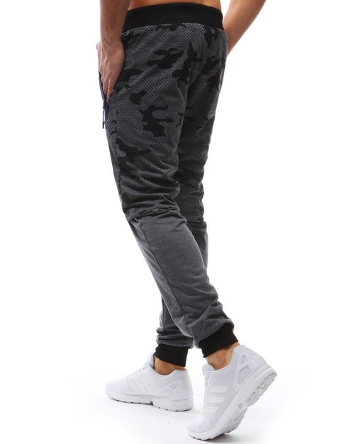 Spodnie męskie dresowe moro antracytowe Dstreet UX3627