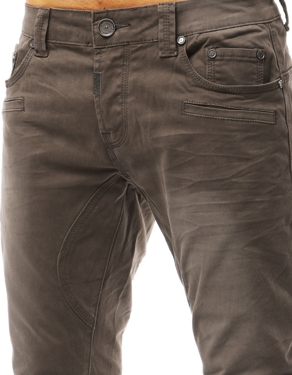 Spodnie męskie jeansowe beżowe UX1857
