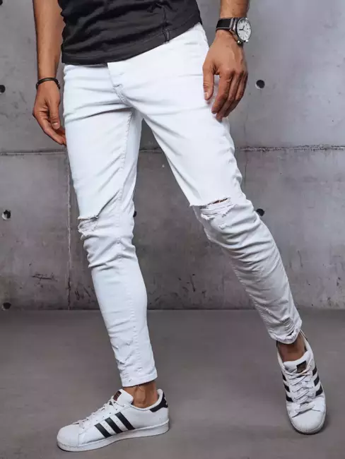 Spodnie męskie jeansowe białe Dstreet UX3724