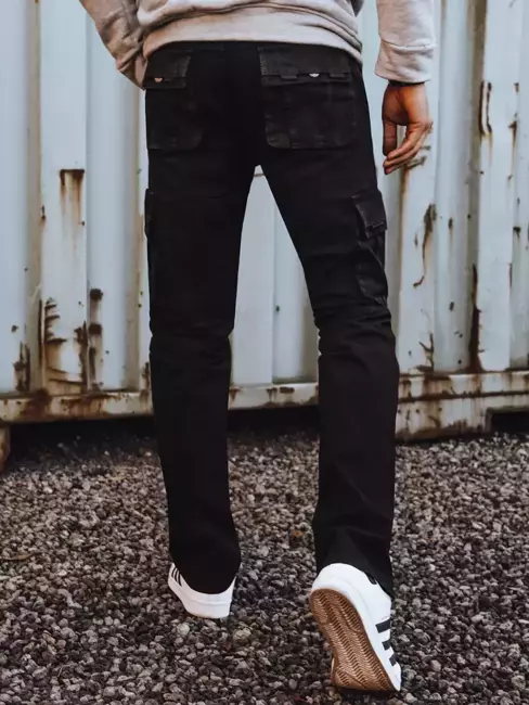 Spodnie męskie jeansowe bojówki czarne Dstreet UX3851