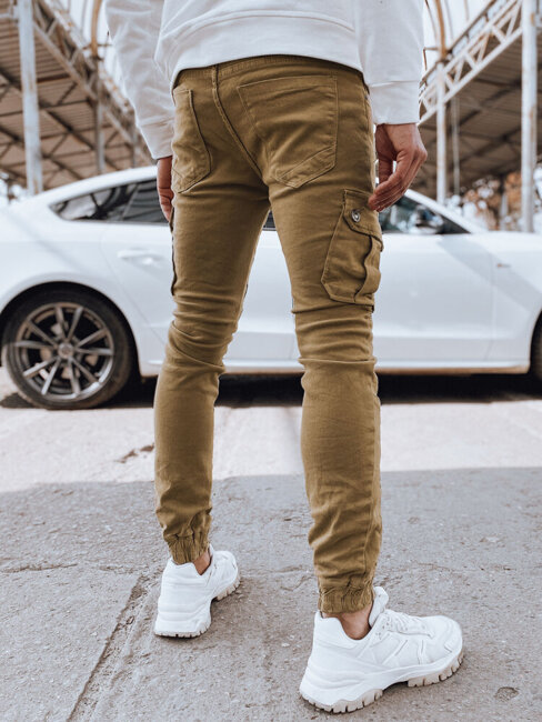 Spodnie męskie jeansowe bojówki kamelowe Dstreet UX4331