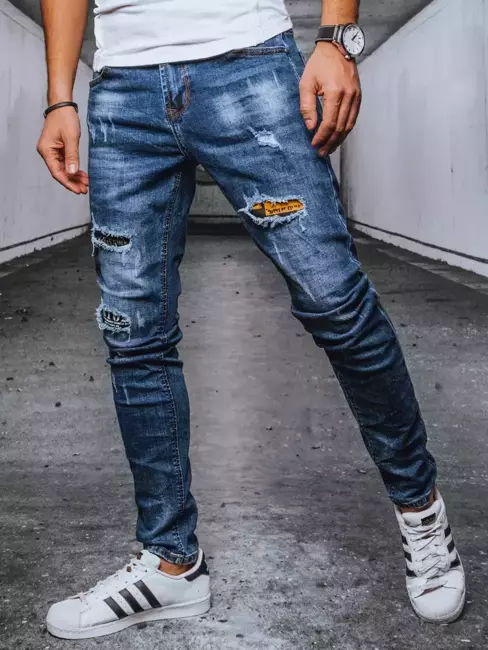 Spodnie męskie jeansowe ciemnoniebieskie Dstreet UX3610