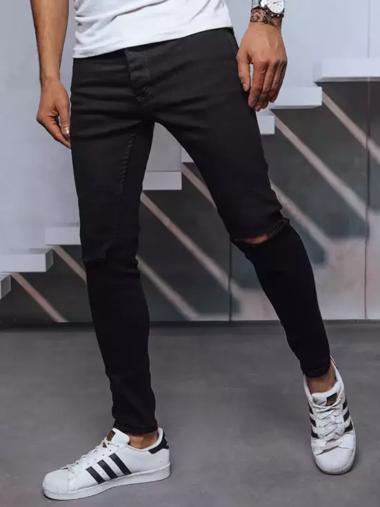 Spodnie męskie jeansowe czarne Dstreet UX3643