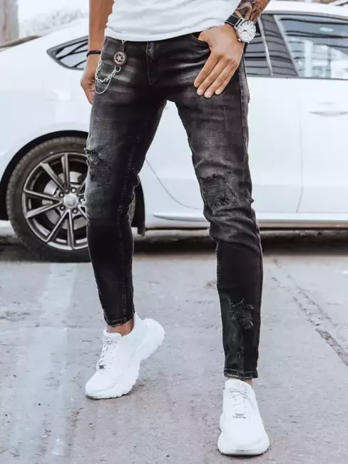 Spodnie męskie jeansowe czarne Dstreet UX3834