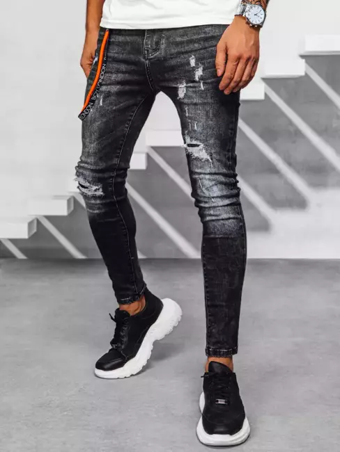 Spodnie męskie jeansowe czarne Dstreet UX3935