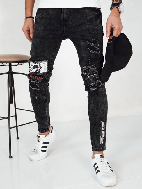 Spodnie męskie jeansowe czarne Dstreet UX4139