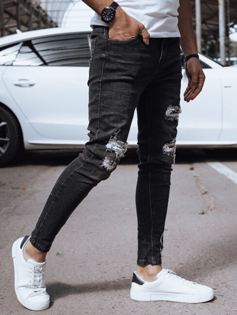 Spodnie męskie jeansowe czarne Dstreet UX4141
