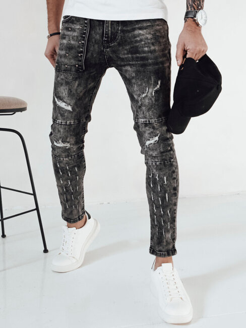 Spodnie męskie jeansowe czarne Dstreet UX4146