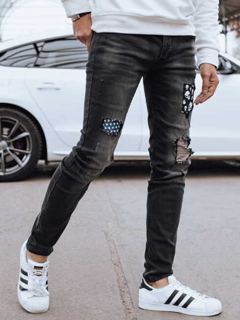 Spodnie męskie jeansowe czarne Dstreet UX4295