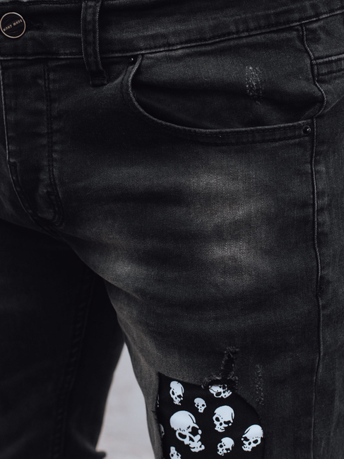 Spodnie męskie jeansowe czarne Dstreet UX4295
