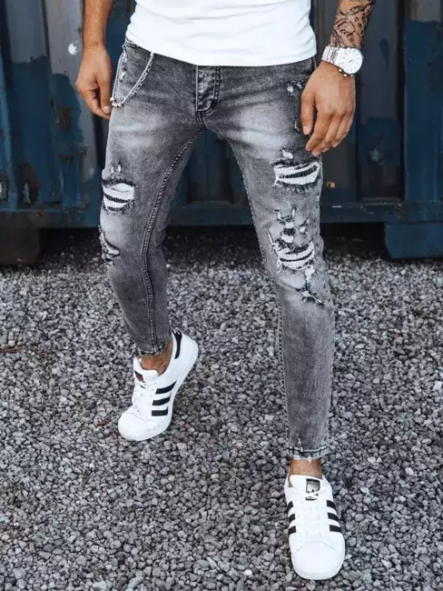Spodnie męskie jeansowe jasnoszare Dstreet UX3849